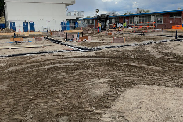 Before methane mitigation construction